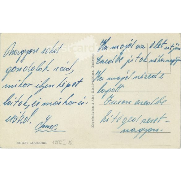 1956 - Ruttkai Éva, Soós Imre - Lilomfi c. filmben. Fotólap, képeslap. (2791002)