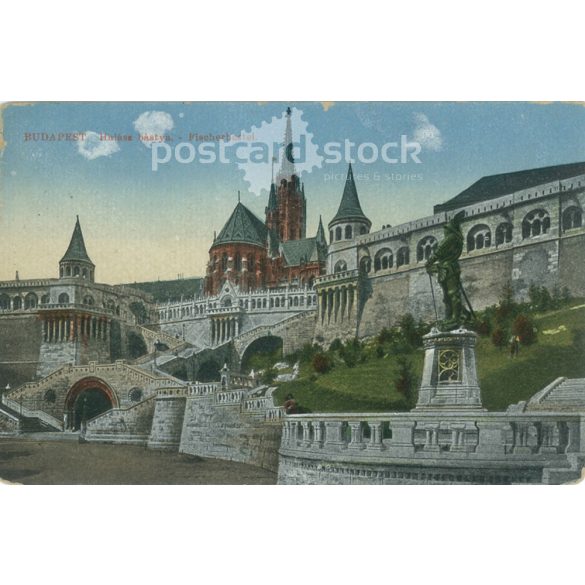 1927 - Budapest. Halászbástya. Színezett fotólap, képeslap. (2791016)