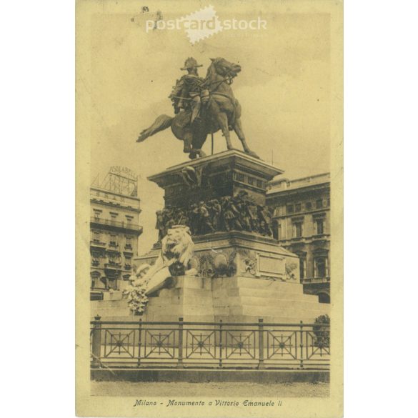 Milánó - II. Vittorio Emanuele emlékműve. Fotólap, képeslap. (2791021)