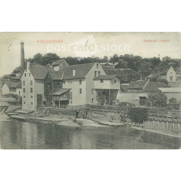 1914 - Kolozsvár. Szamosi részlet. Fotólap, képeslap. (2791029)