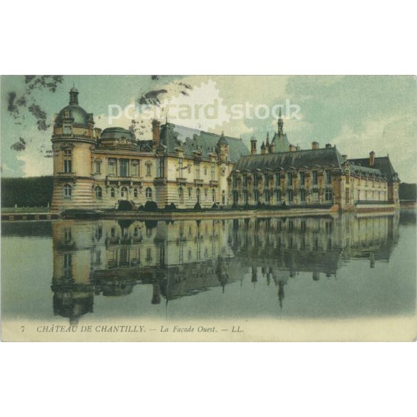 1914 - Chateau de Chantilly történelmi kastély. Színezett fotólap, képeslap. (2791055)