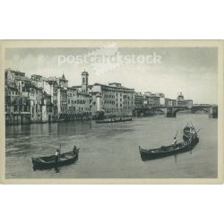   Firenzei Dóm. Kilátás az Arno-ra. Fotólap, képeslap. (2791095)