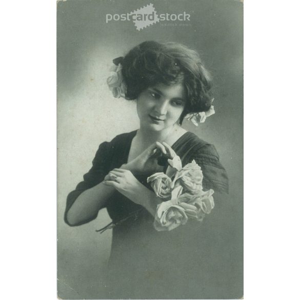 1913 - Romantikus képeslap. Fotólap. (2791110)