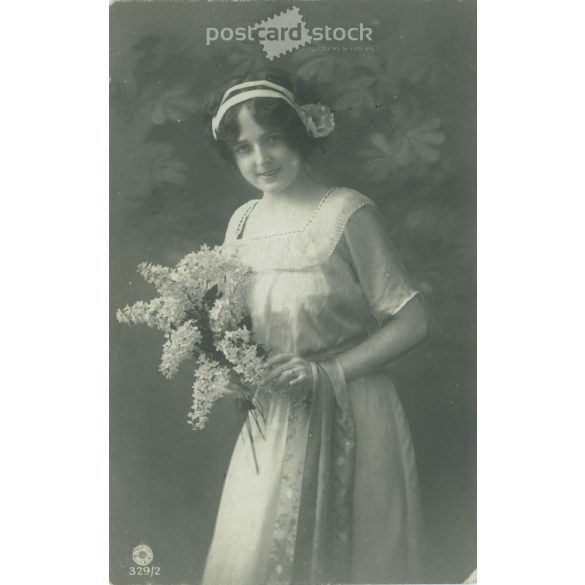 1916 - Romantikus képeslap, fotólap. (2791111)