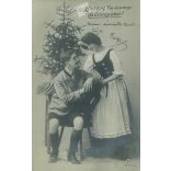 1910 - Boldog karácsonyi ünnepeket. Fotólap, képeslap. (2791165)