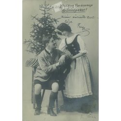   1910 - Boldog karácsonyi ünnepeket. Fotólap, képeslap. (2791165)