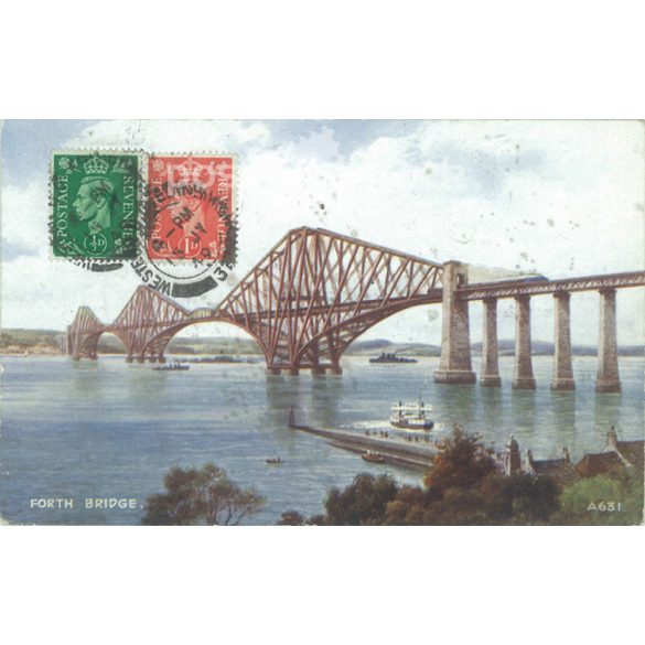 1949 - Forth híd. Színezett fotólap, képeslap. (2791171)