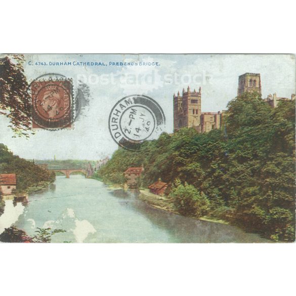 1949 - Durham-székesegyház. Színezett fotólap, képeslap. (2791172)
