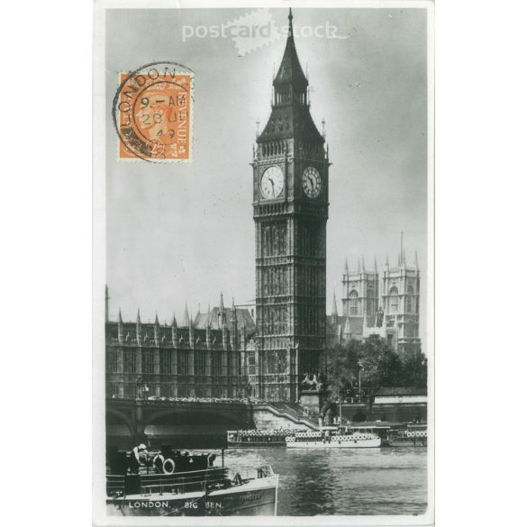1949 - London. Big Ben. Fotólap, képeslap. (2791178)