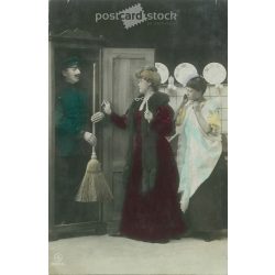 1912 - Humoros képeslap. Színezett fotólap. (2791211)