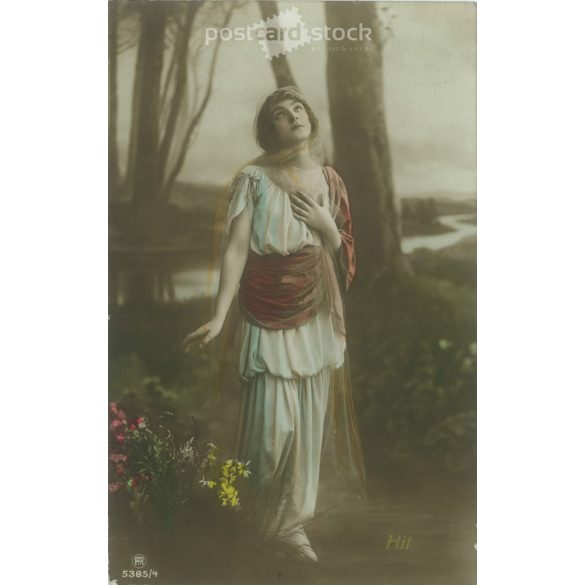1917 - Romantikus képeslap. Színezett fotólap. (2791275)