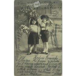 1914 - Romantikus képeslap, fotólap. (2791300)