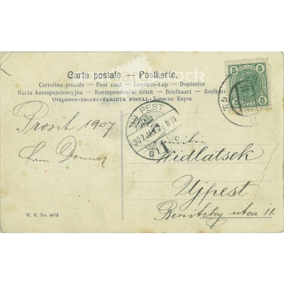 1907 - Német. Újévi Üdvözlet. (2791301)