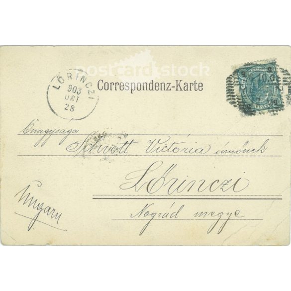 1907 - Üdvözlet Dél Tirolból. Meranói viselet. Színezett fotólap, képeslap. (2791302)