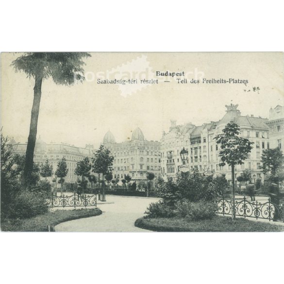 1906 - Budapest. Szabadság-téri részlet. Fotólap, képeslap. (2791310)