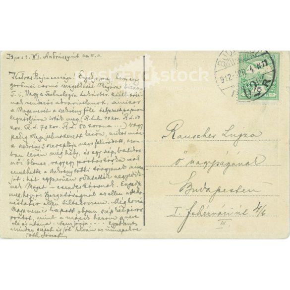 1912 - Budapest. Ferencz József híd. Fotólap, képeslap. (2791321)