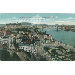   1913 - Budapest. Dunai látkép. Színezett fotólap, képeslap. (2791329)