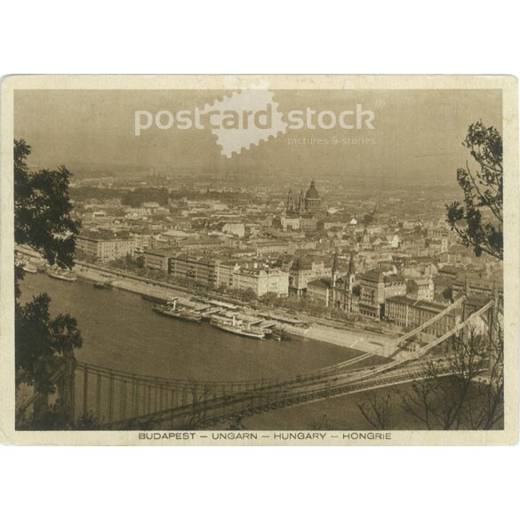 1930 - Budapest. Dunai látkép. Fotólap, képeslap. (2791334)