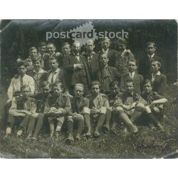   1926 - Gimnáziumi kirándulás. Csoportkép. Fotólap, képeslap. (2791335)