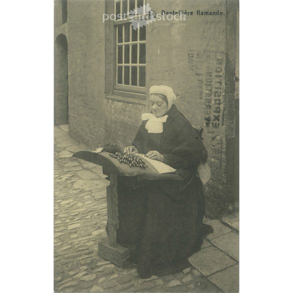 1930 - Flamand. Csipke sorozatból. Fotólap, képeslap. (2791348)