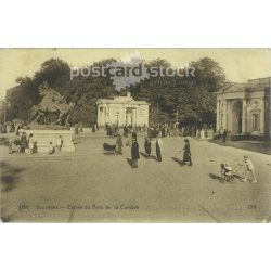   1927 - Brüsszel. Bejárat a Bois de la Cambre-ba. Fotólap, képeslap. (2791359)