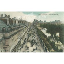   1906 – Párizs. Rivoli utca. Színezett fotólap, képeslap. (2791384)