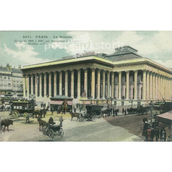 1906 - Párizsi. La Bourse. Színezett fotólap, képeslap. (2791392)