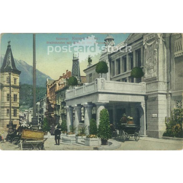 1910 - Meran. Ausztria. Színezett fotólap, képeslap. (2791396)