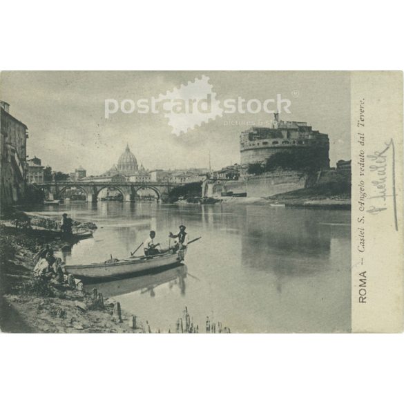 1905 - Róma és a Tereve folyó. Fotólap, képeslap. (2791397)