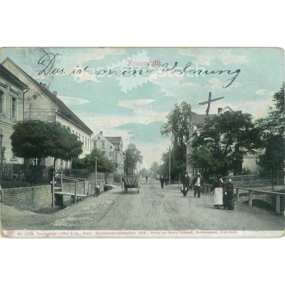 1909 - Fraureuth. Színezett fotólap, képeslap. (2791393)