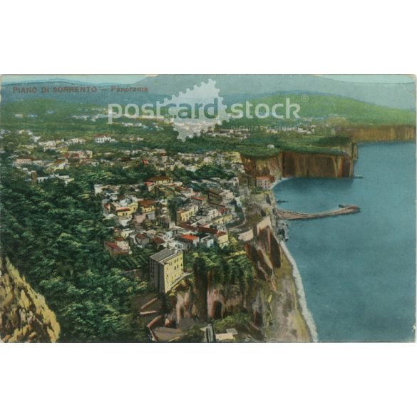1911 - Piano di Sorrento. Olaszország. Színezett fotólap, képeslap. (2791399)