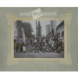 1907 - Császári és királyi (K.u.K.) Katonai Veterán Szövetség zászlószalag avató ünnepsége. Nagyméretű antik fotó. (2791506)