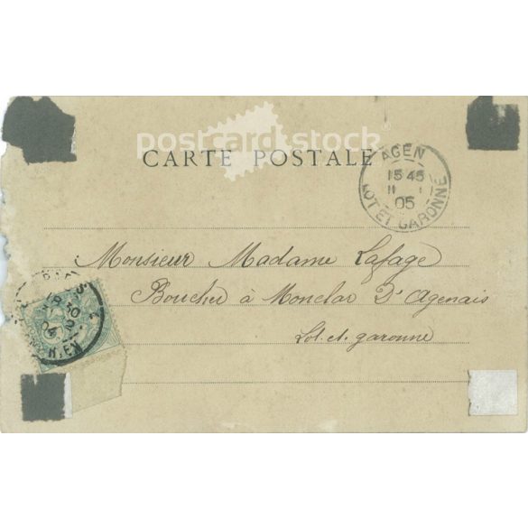 1904 - Vidám, újévi üdvözlet. Fotólap, képeslap. (2791511)