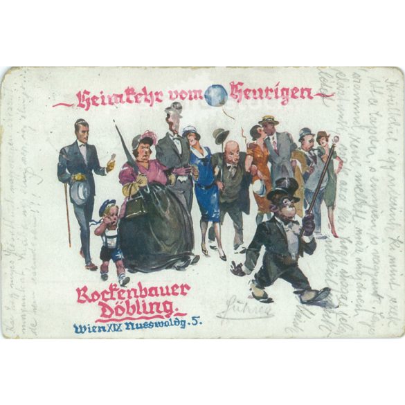 1923 - Bécsi borozó reklámlapja. (2791526)