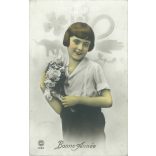 1931 - Boldog új évet! Színezett fotólap, üdvözlőlap. (2791528)