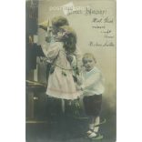 1903 - Boldog új évet! Színezett fotólap, üdvözlőlap. (2791551)