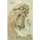 1908 - Boldog húsvéti ünnepeket! Egyedi grafika. Képeslap. (2791561)