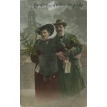 1917 - Boldog Karácsonyt! Színezett fotólap, üdvözlőlap. (2791562)
