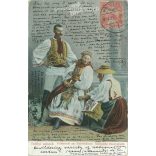 1904 - Erdélyi szászok. Színezett fotólap, képeslap. (2791585)