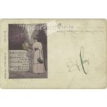 1899 - Romantikus képeslap. Fekete-fehér fotólap. (2791588)