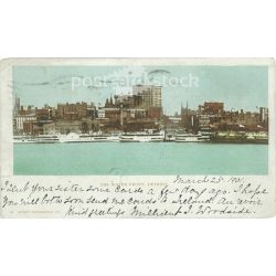   1901 - Detroit látképe. Amerikai Egyesült Államok. Színezett fotólap, képeslap. (2791589)
