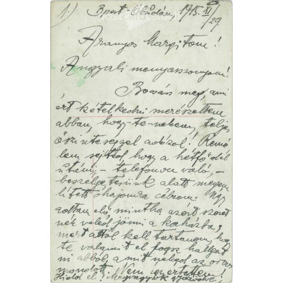 1915 - Romantikus képeslap. Színezett fotólap. (2791594)