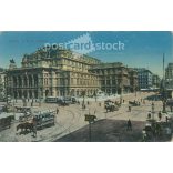 1916 - Bécs, Bécs I. Karnthnerstrasse, K.k. Hofoper / operaház. Színezett fotólap, képeslap. (2791596)