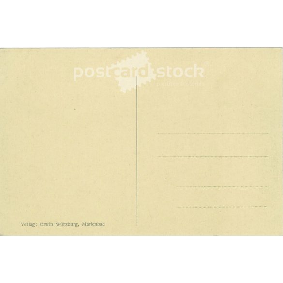 Marienbad, Mariánské Lázně Csehország. Fekete-fehér fotólap. (2791597)