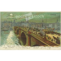 1899 - London. Litografált képeslap. (2791605)