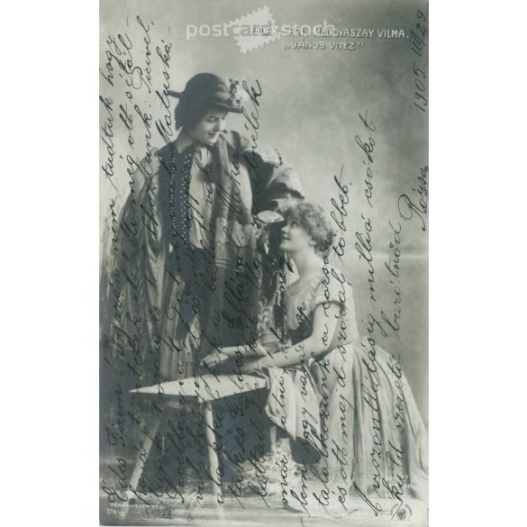 1905 - Fedák Sári, Megyaszay Vilma „János Vitéz”. Fotólap, képeslap. (2791609)