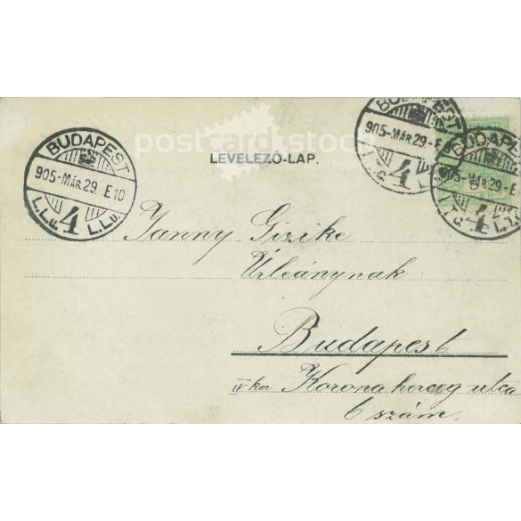 1905 - Fedák Sári, Megyaszay Vilma „János Vitéz”. Fotólap, képeslap. (2791609)