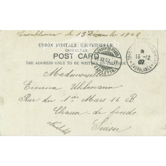 1907 - Tangiers (Marokkó). Színezett fotólap, képeslap. (2791614)