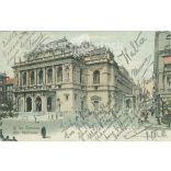 1903 - Budapest. Operaház. Színezett fotólap, képeslap. (2791618)