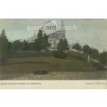 1924 - Hostýn. Szent István templom a temetőből. Színezett fotólap, képeslap. (2791621)